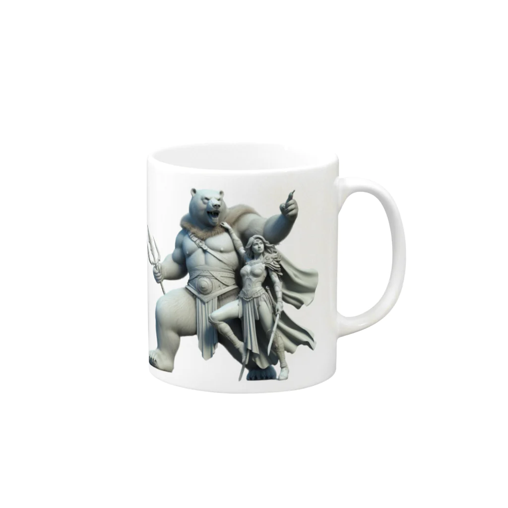 e-lily32のBEARと戦士　B Mug :right side of the handle