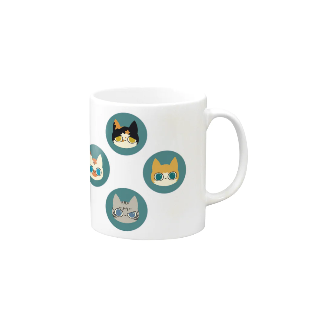 ROCOのねこたま Mug :right side of the handle