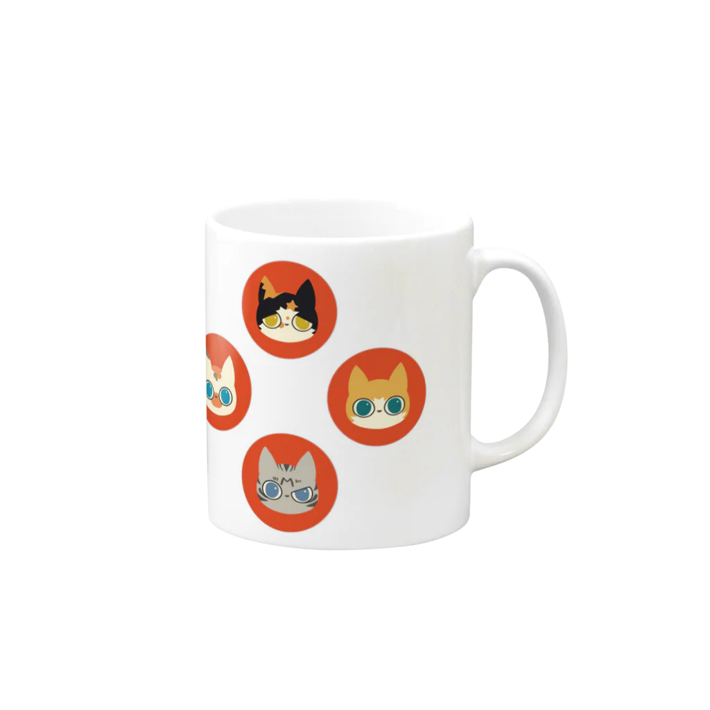 ROCOのねこたま Mug :right side of the handle