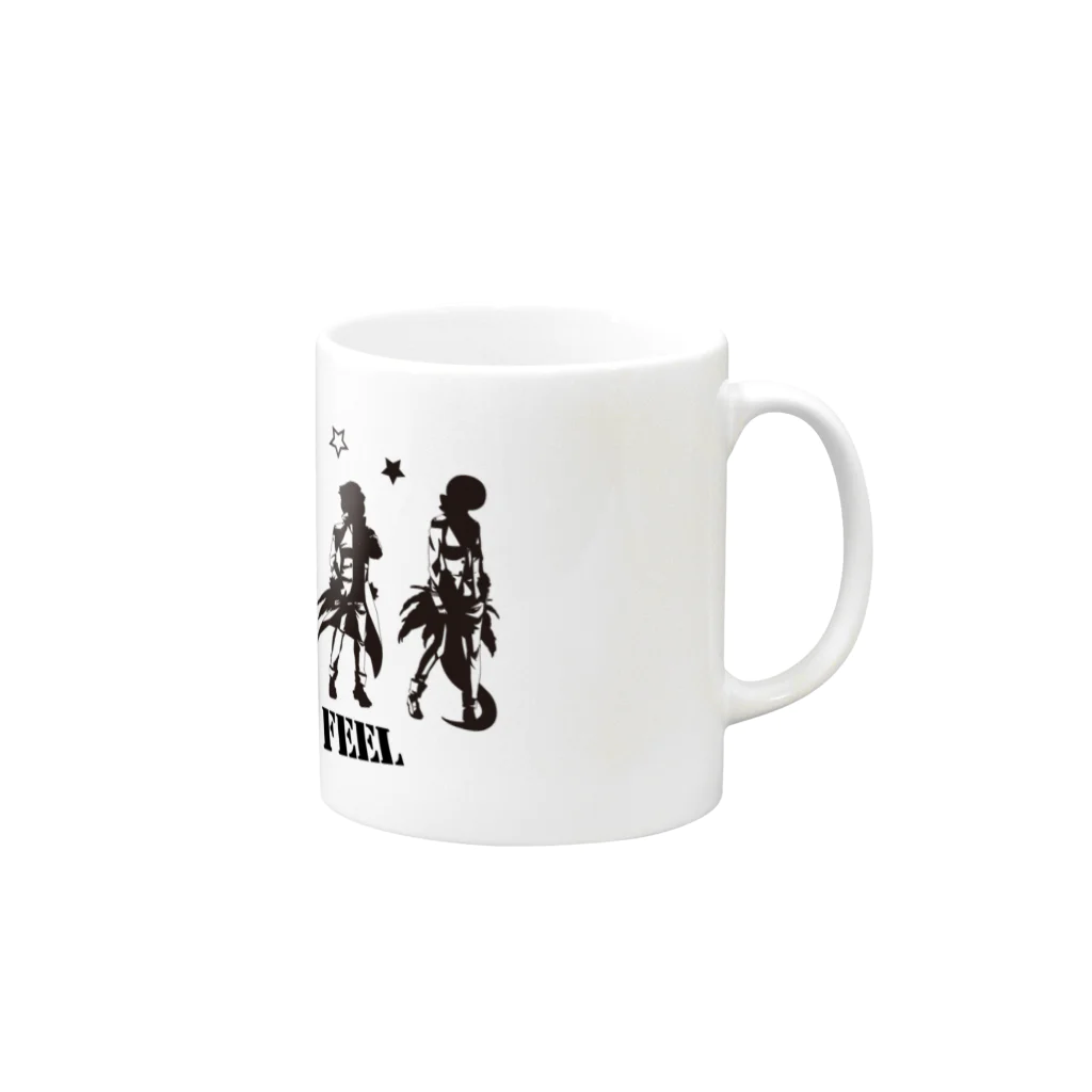 アンゴラ浜崎のUZA☆SEPTET黒 Mug :right side of the handle