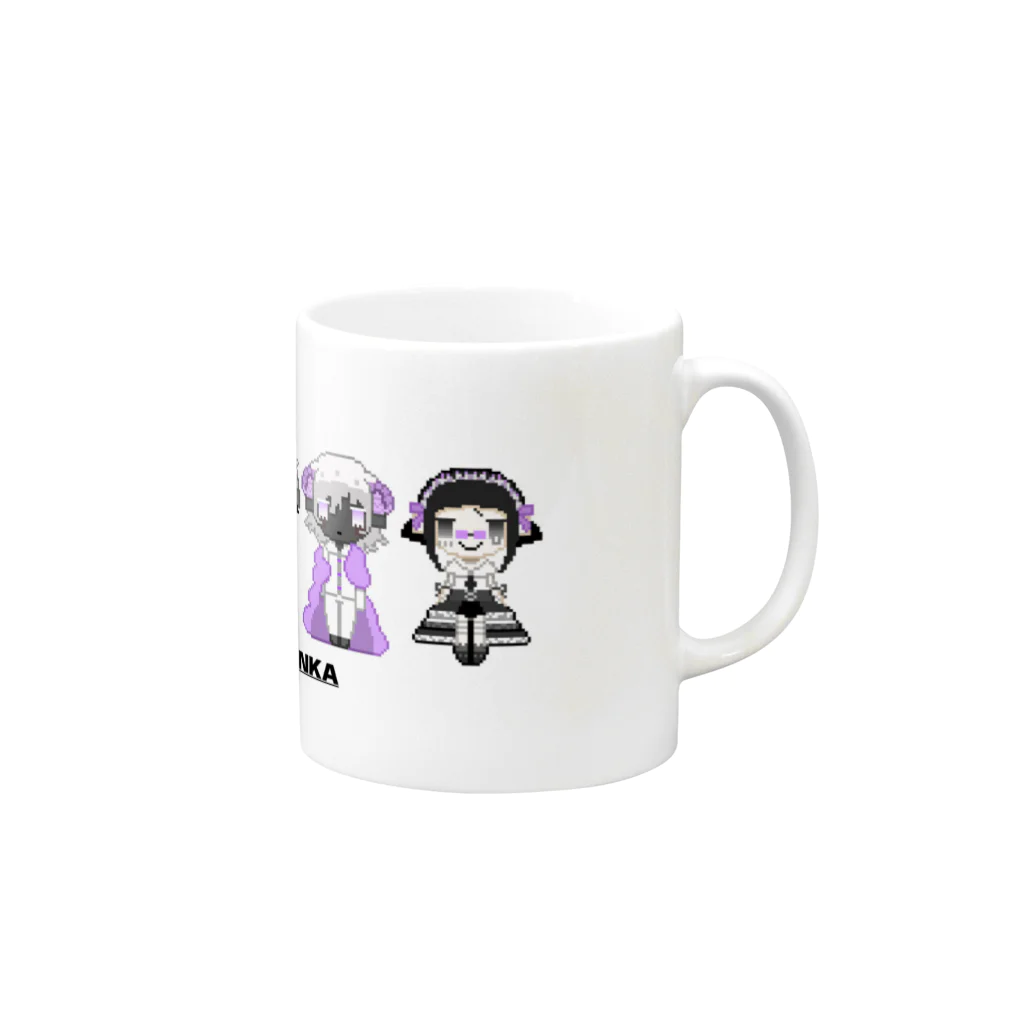 夢來 怜の宝箱のかまちょ擬人化達のマグカップ Mug :right side of the handle