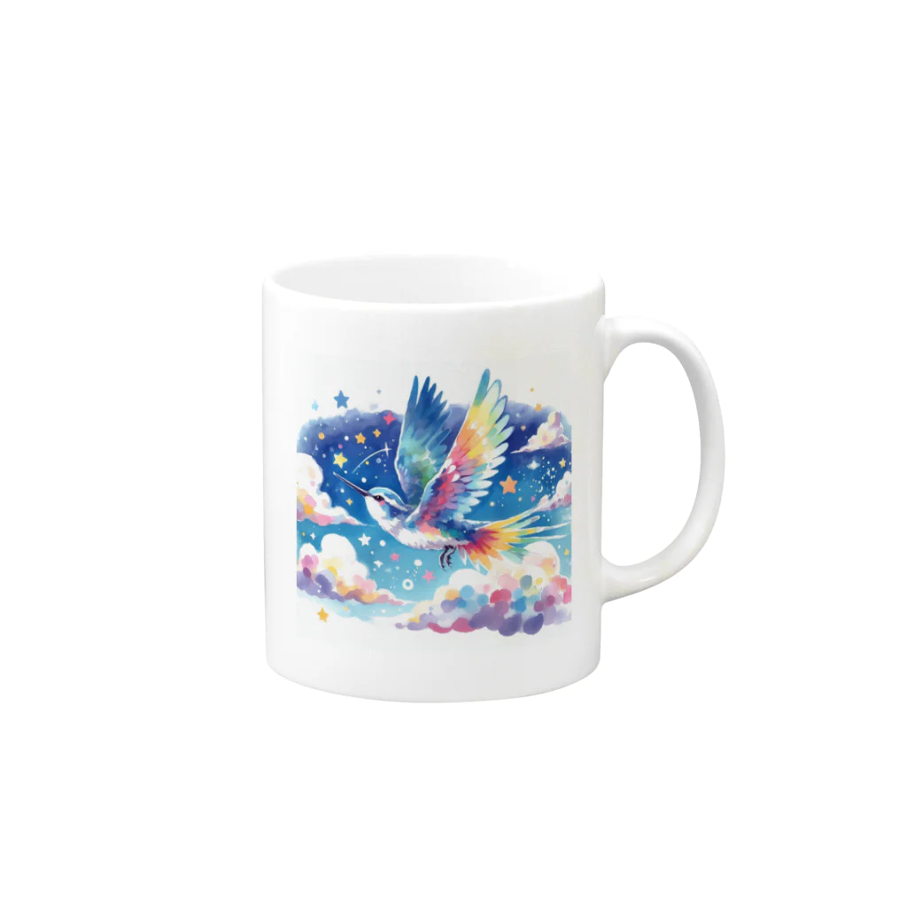 La-peaceの夢の中の鳥 Mug :right side of the handle