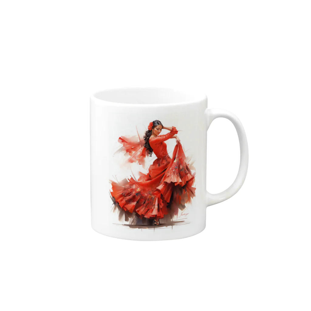 AQUAMETAVERSEのカルメン　なでしこ1478 Mug :right side of the handle