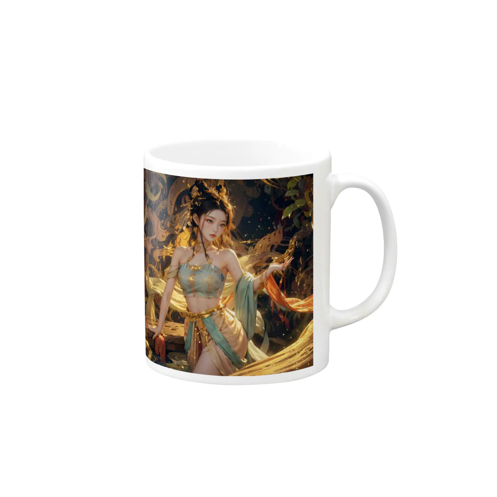 STILZKINのBeautifulOrientalGirl-B Mug :right side of the handle