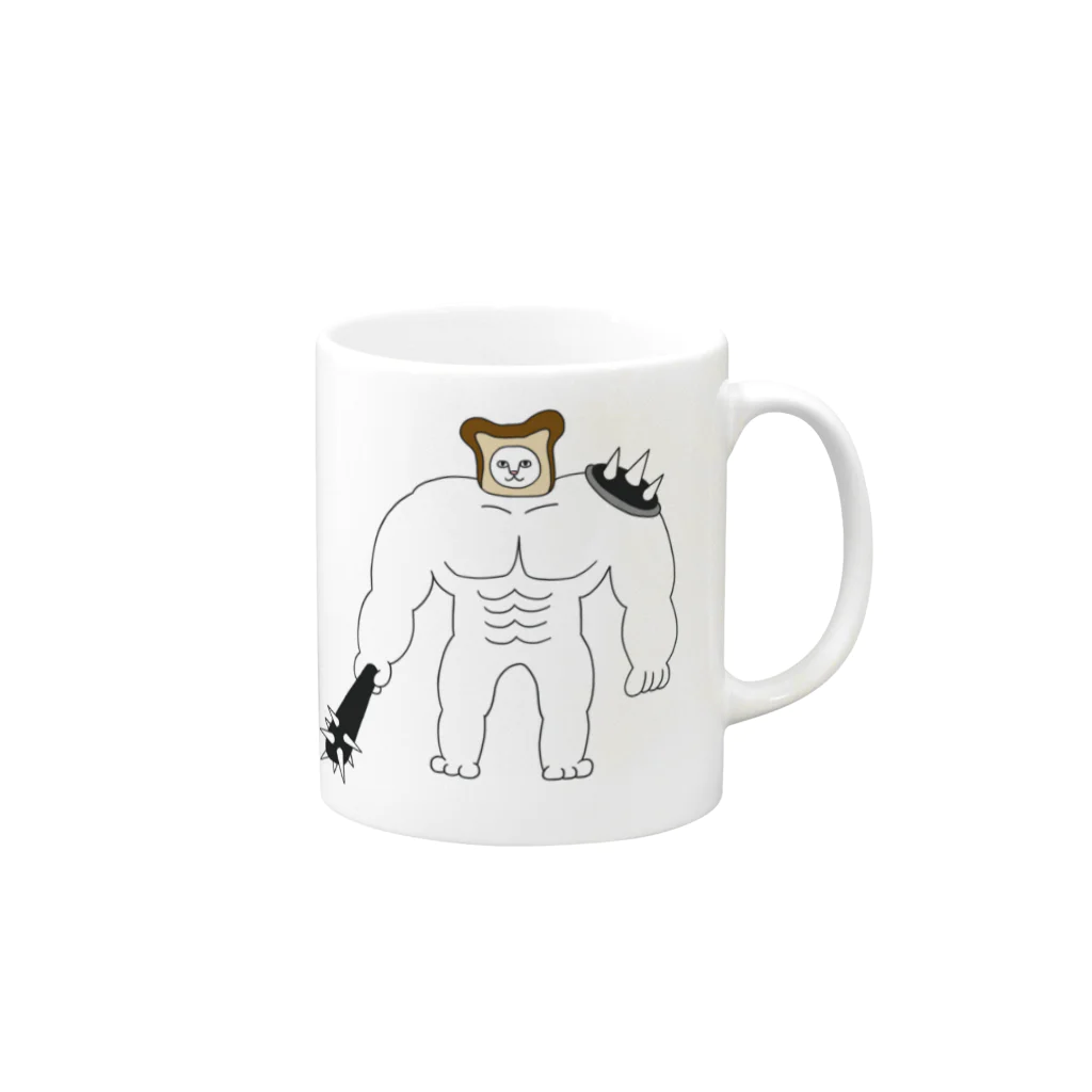 グルンハールのBarbarian Breadcat Mug :right side of the handle