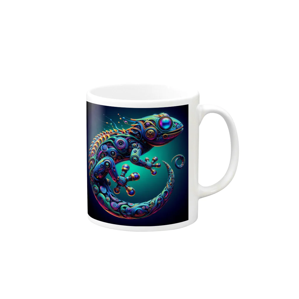 CyberCyberのLizard007 Mug :right side of the handle