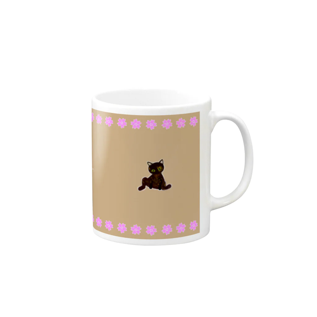 nob999のねこちゃんの2 Mug :right side of the handle