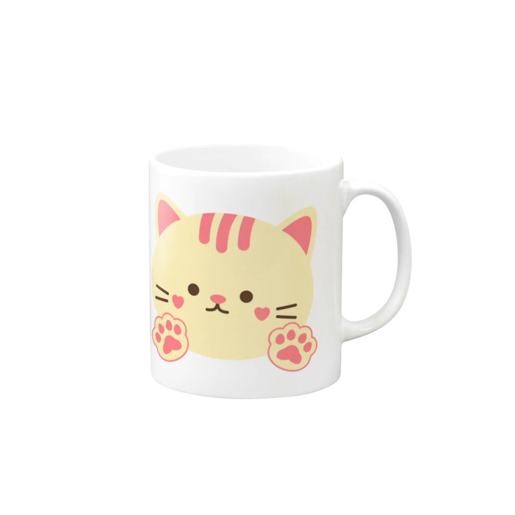 可愛い猫の画像グッツ販売『ねこりんぱ』の猫の可愛い画像のグッツ販売『ねこりんぱ』 Mug :right side of the handle