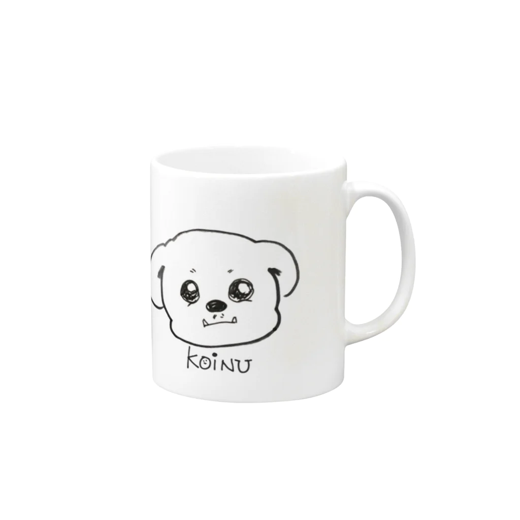 こいぬしょっぷのこいぬ(きゅん)のマグカップ Mug :right side of the handle