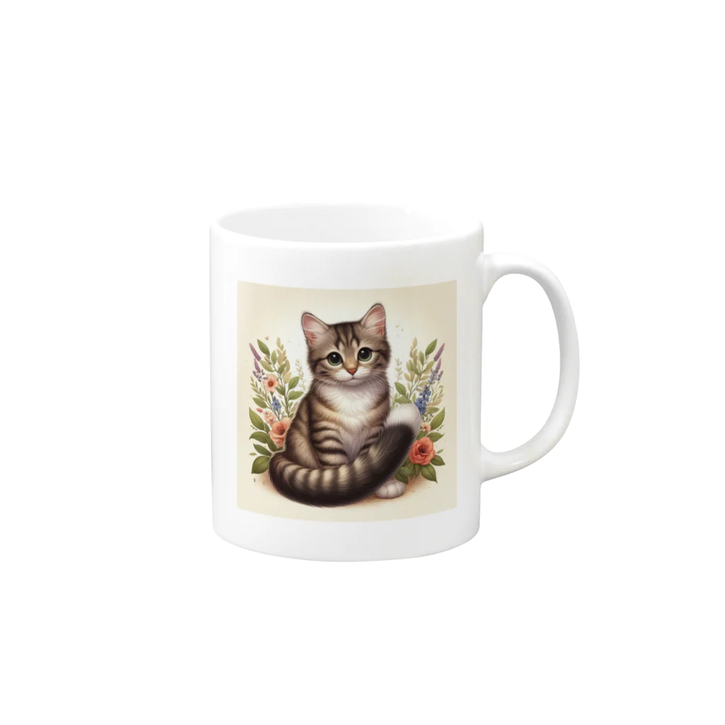 お猫様グッズのお猫様グッズ Mug :right side of the handle