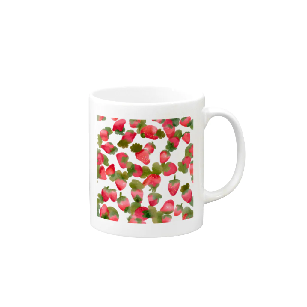 kaoru09のいちご🍓 Mug :right side of the handle