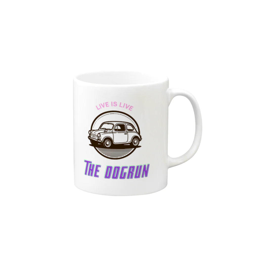 araakii@꧁THE DOGRUN꧂のTHE DOGRUN CAR Mug :right side of the handle