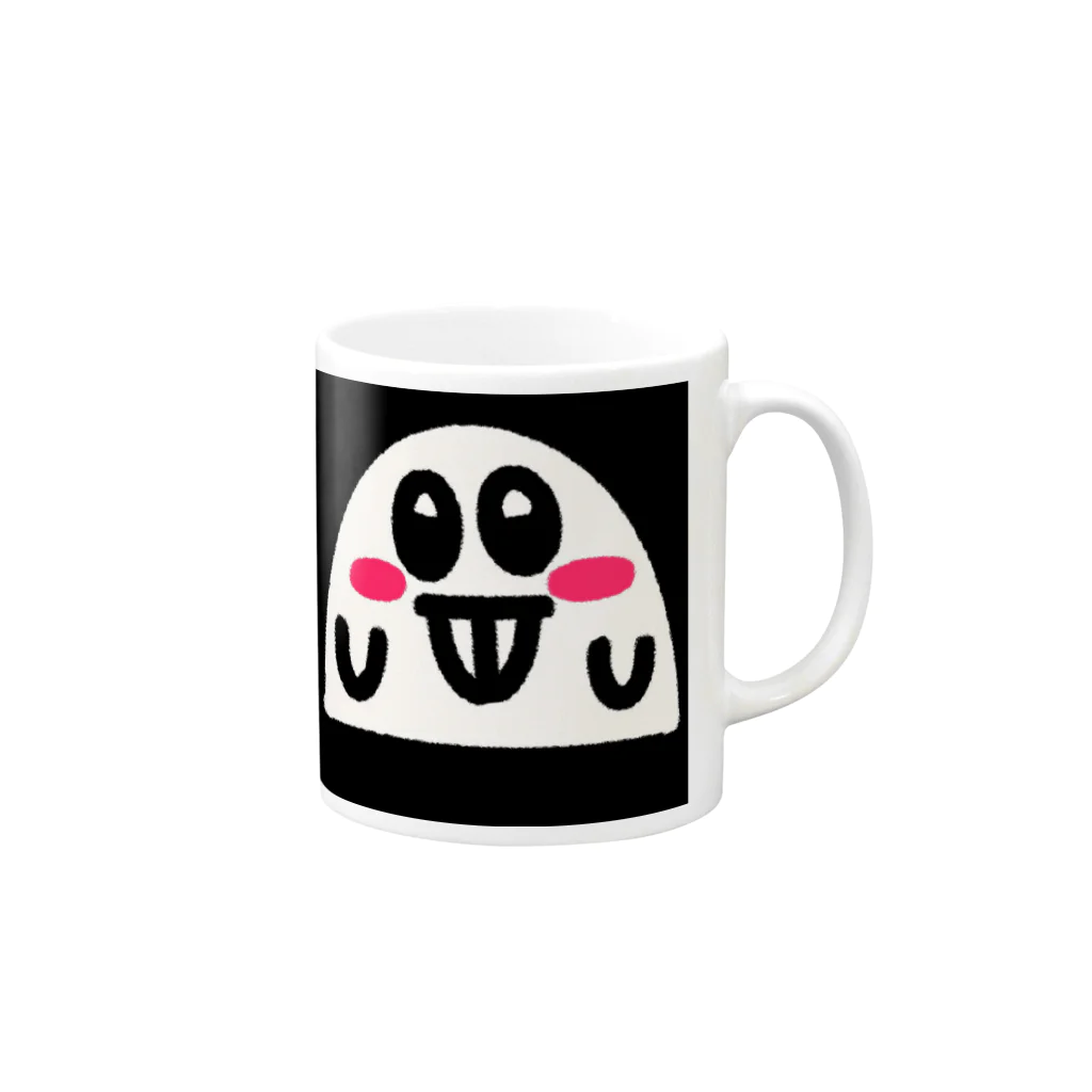 スティックのりのかわいいおばけちゃん Mug :right side of the handle