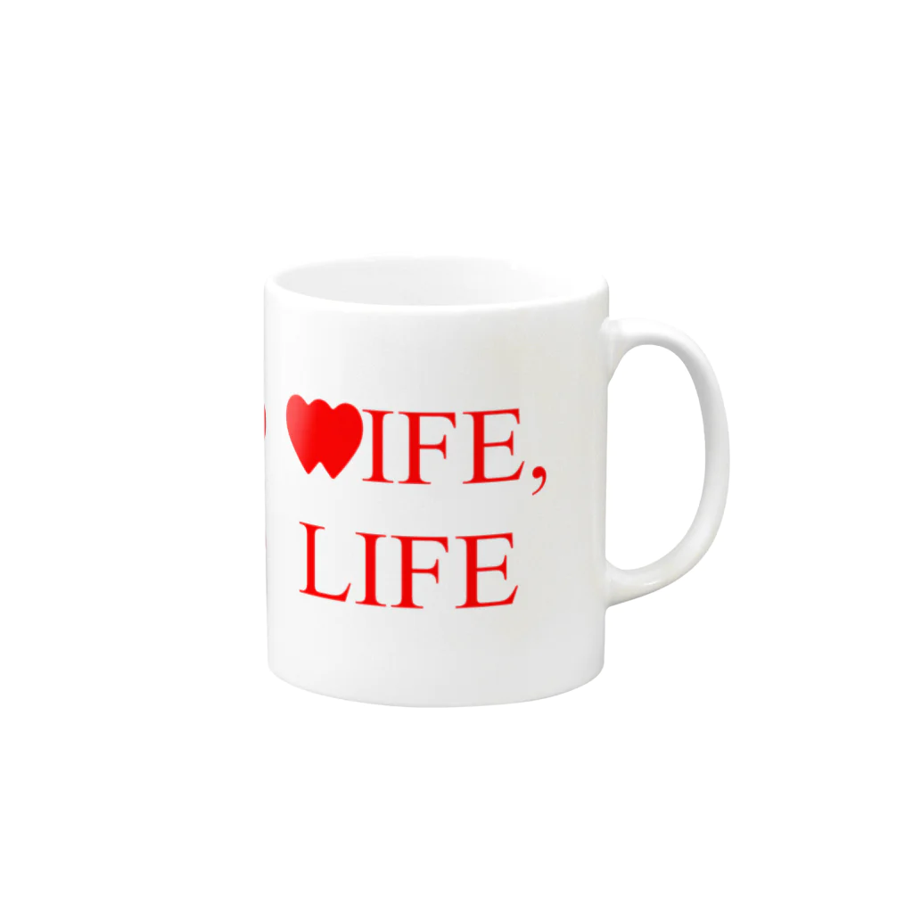 Keito Art StudioのNO WIFE, NO LIFE Mug :right side of the handle