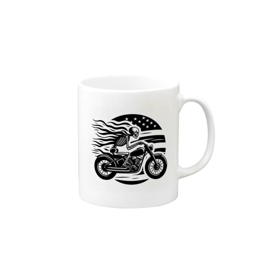 シマのドクロライダー Mug :right side of the handle