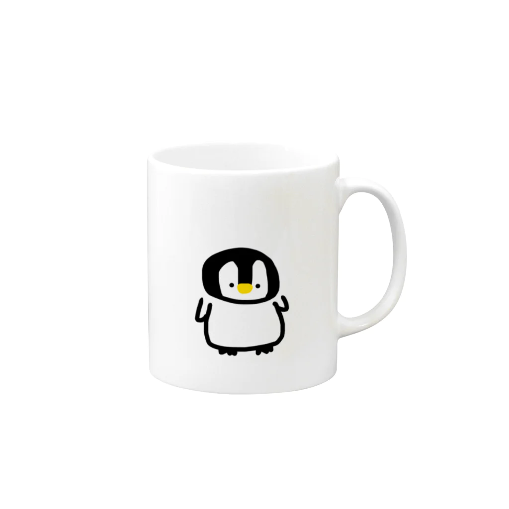 ちぃちゃんのアトリエのゆるいペンギンさん Mug :right side of the handle