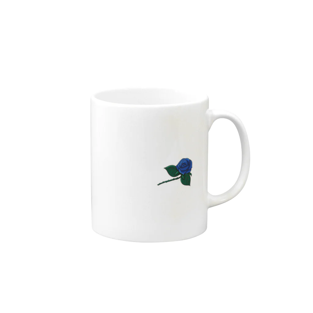 R6 (仮の青い薔薇 Mug :right side of the handle