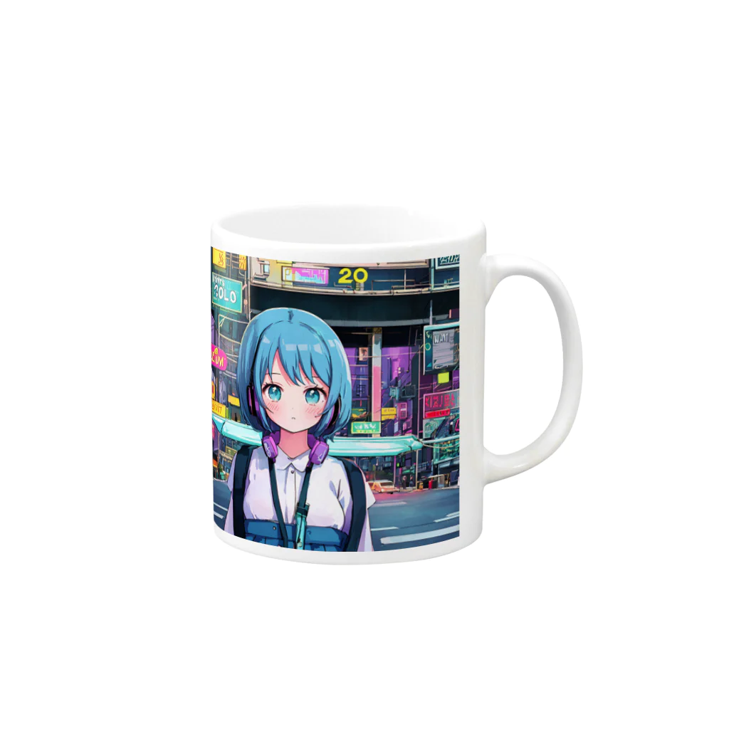 kotoha416 Music OFFICIAL GOODSのAozuki│アオヅキ Mug :right side of the handle