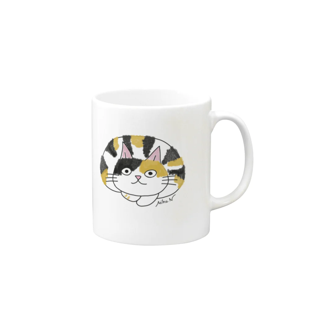 MIe-styleのまるまるみぃにゃん Mug :right side of the handle