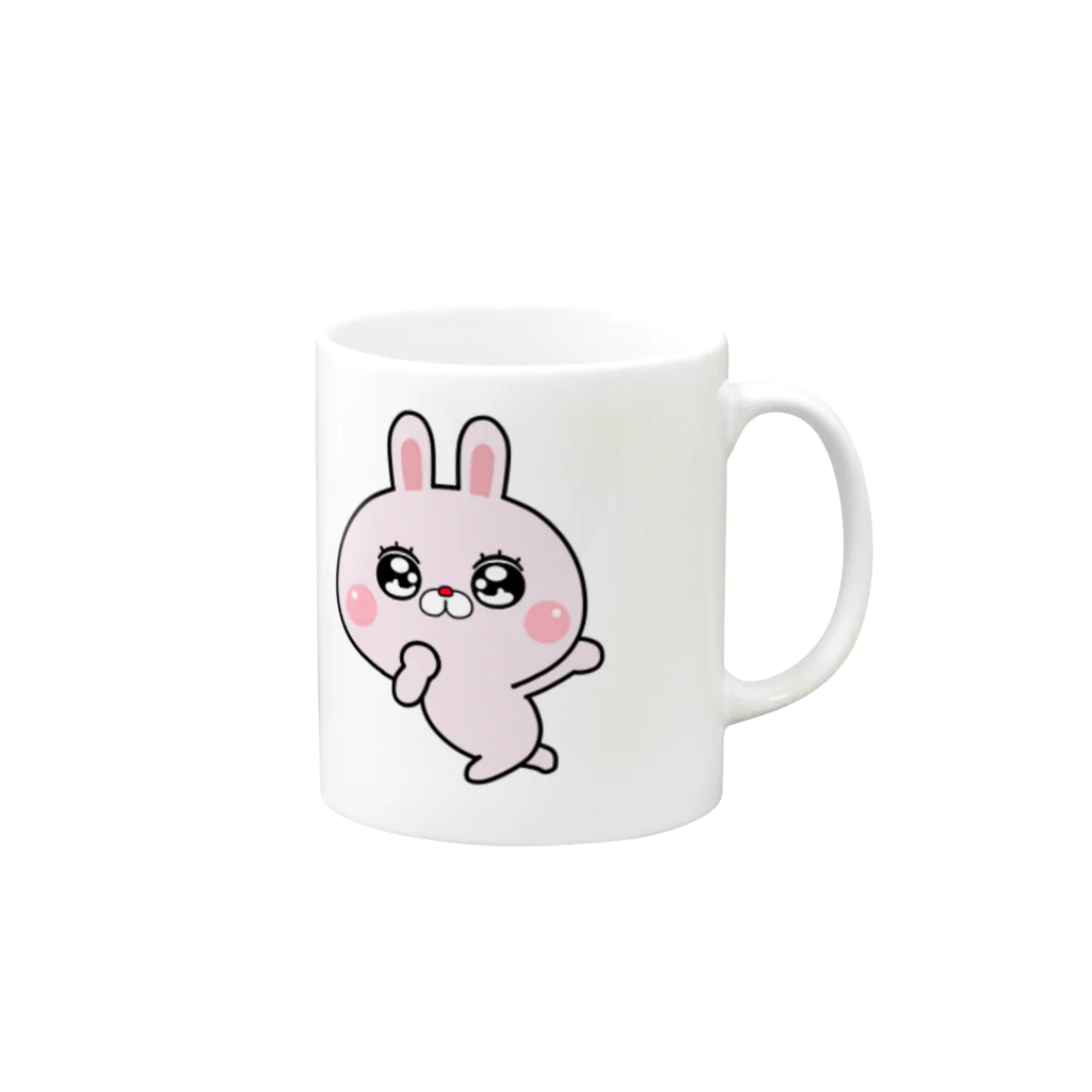 あちゅ＠LINEスタンプ発売中の絶好調ラピピ Mug :right side of the handle