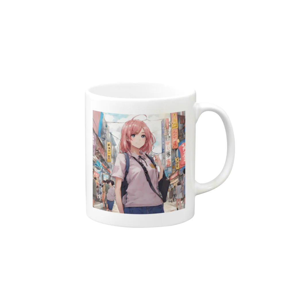 ファイヤーバーンオンライン店の理想の彼女 Mug :right side of the handle