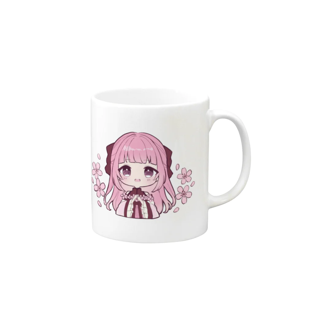 葉山そら　suzuri shopの聖桜ちゃん（カラフル） Mug :right side of the handle