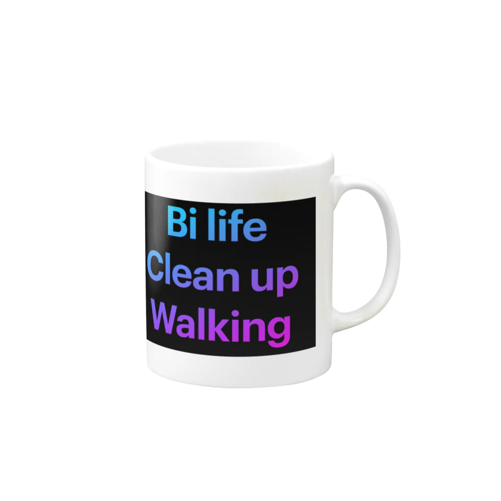 mamixmamixのBi life Clean up マグカップ ユニバース Mug :right side of the handle