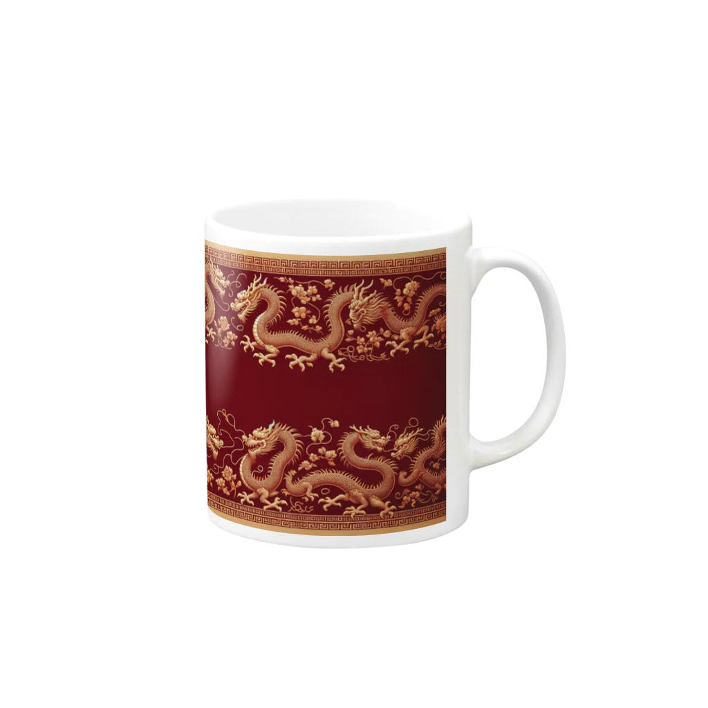 ◥(M)◤の中華系×神龍 Mug :right side of the handle