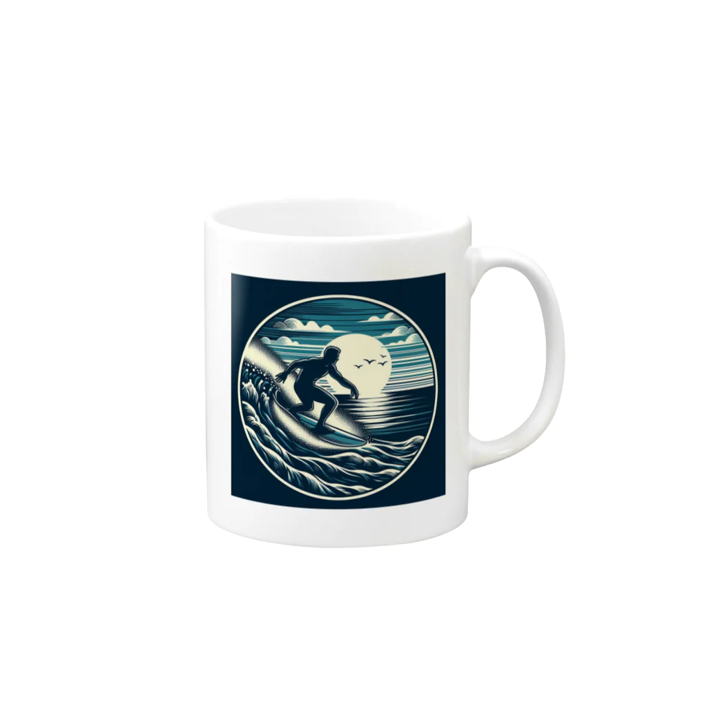 k_kymsnのサーフボーイ Mug :right side of the handle