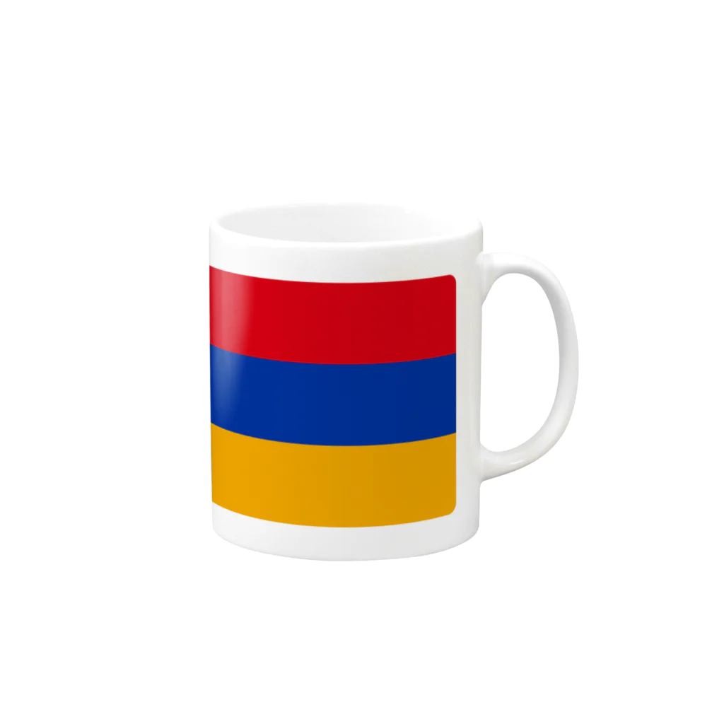 お絵かき屋さんのアルメニアの国旗 Mug :right side of the handle