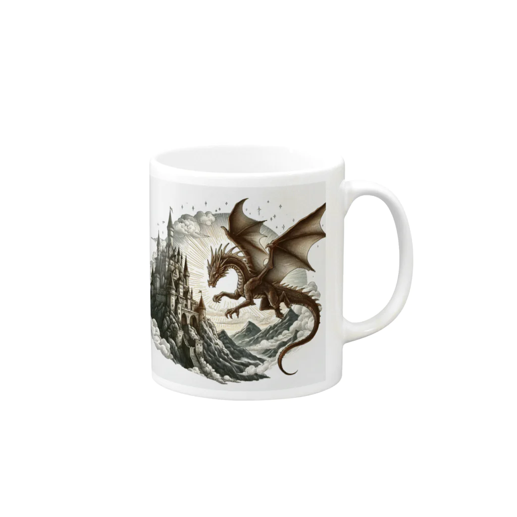 ドラゴンズデン🐉の暴風龍 Mug :right side of the handle