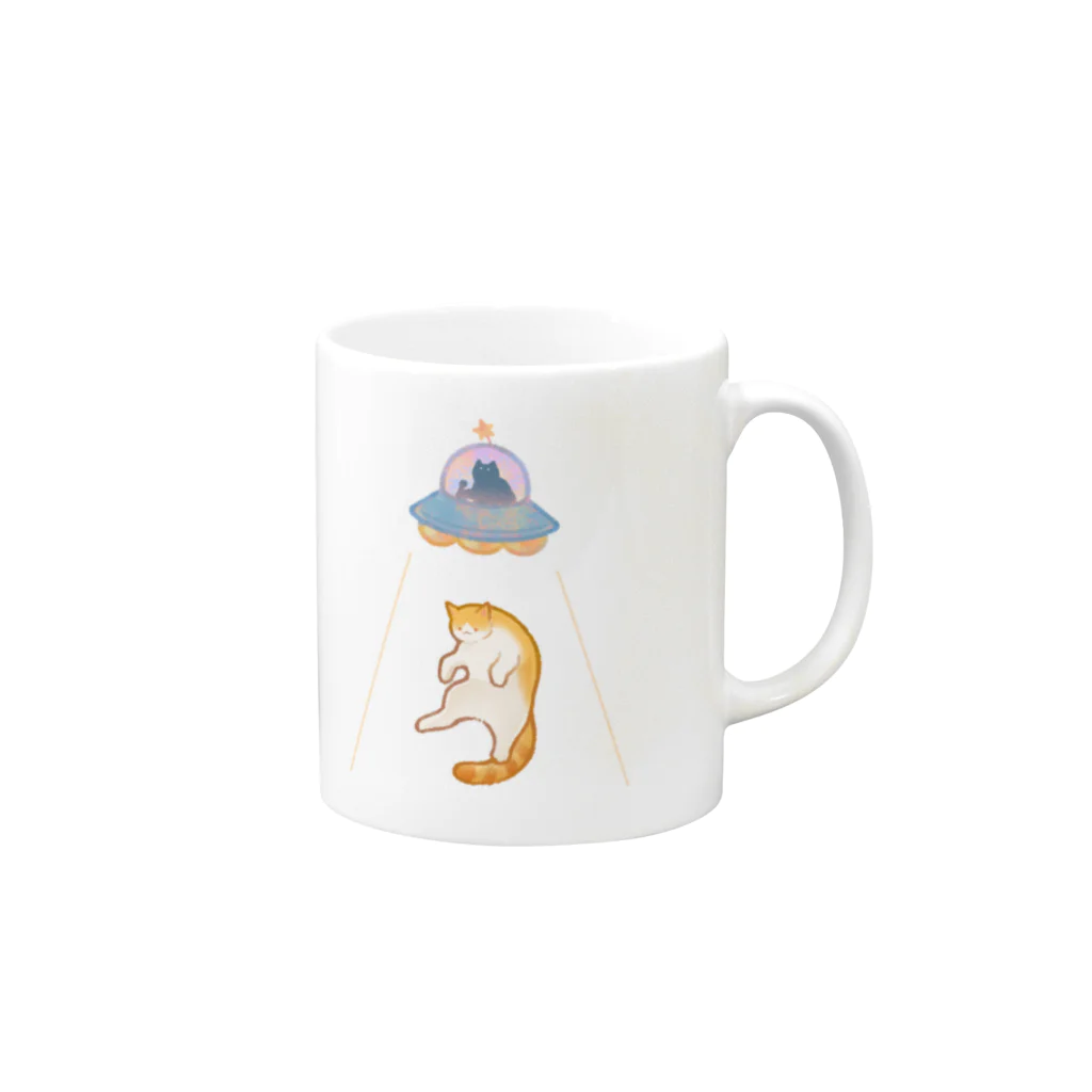 ねこの巣の選ばれし猫 Mug :right side of the handle