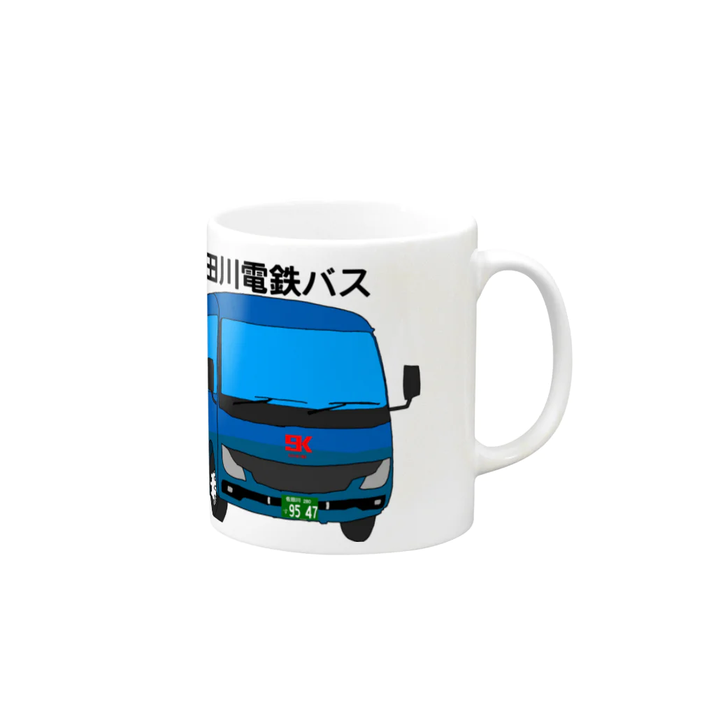 佐田川電鉄グループの佐田川電鉄バス その1 Mug :right side of the handle