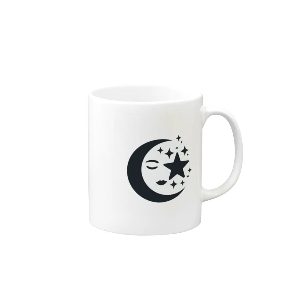 hanahanabiの月 Mug :right side of the handle