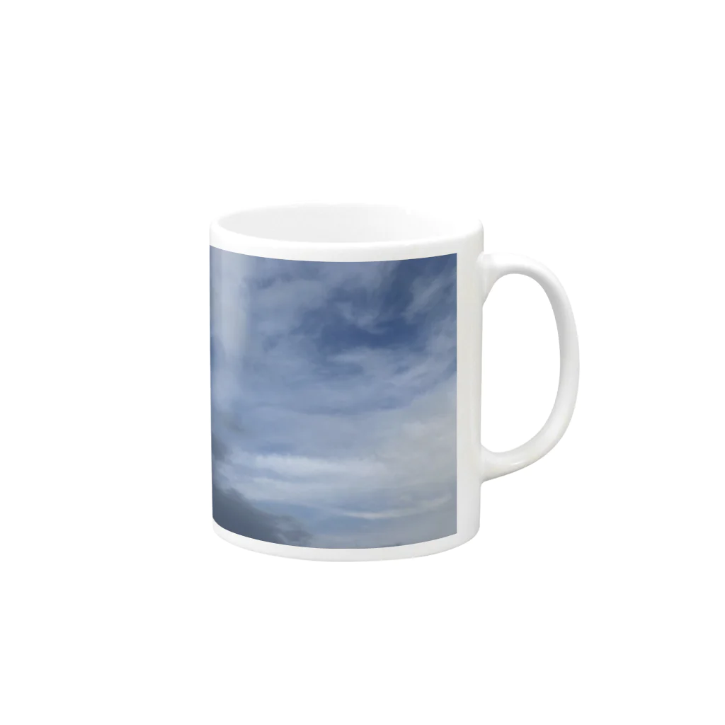 そらの4月16日　吹き荒れる風と雲 Mug :right side of the handle