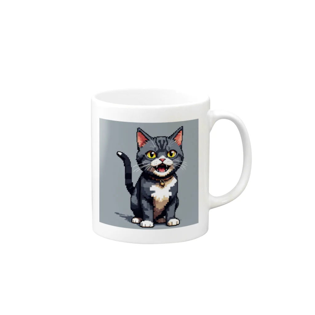 ♡wincorner♡のにゃーな猫ちゃん Mug :right side of the handle