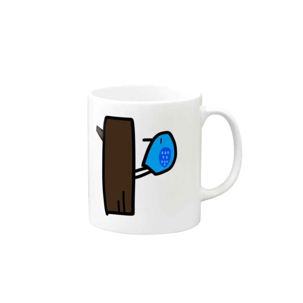 撫子のゆるこうぼうのきつつきB Mug :right side of the handle