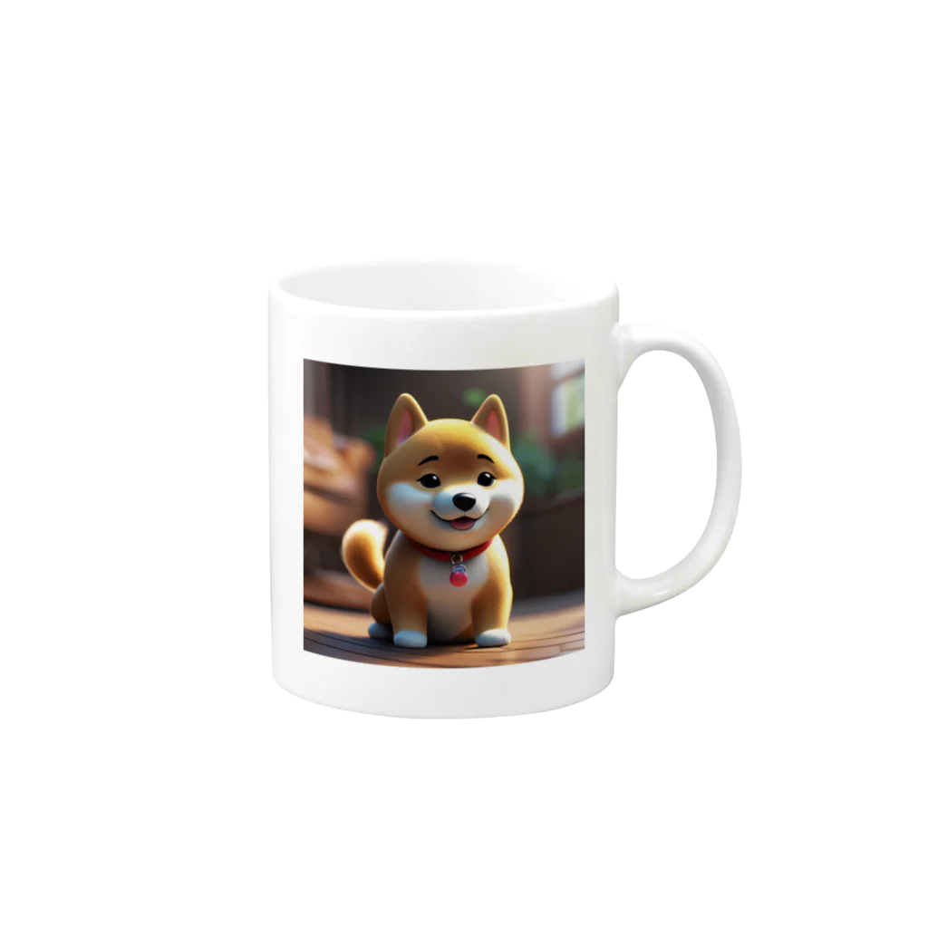 Sunlightの柴犬シール Mug :right side of the handle