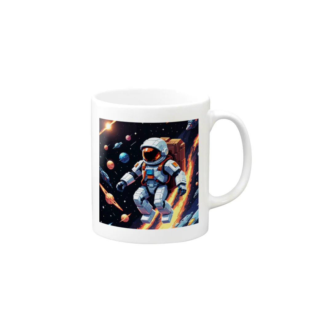 kawadai_の宇宙を旅している勇者 Mug :right side of the handle