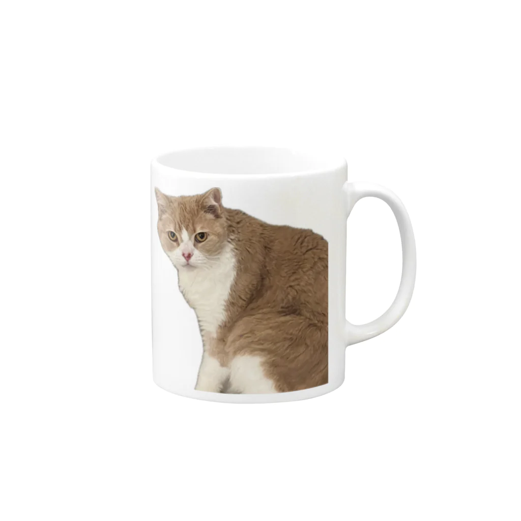 Mashlyのマシロくん猫グッズ Mug :right side of the handle