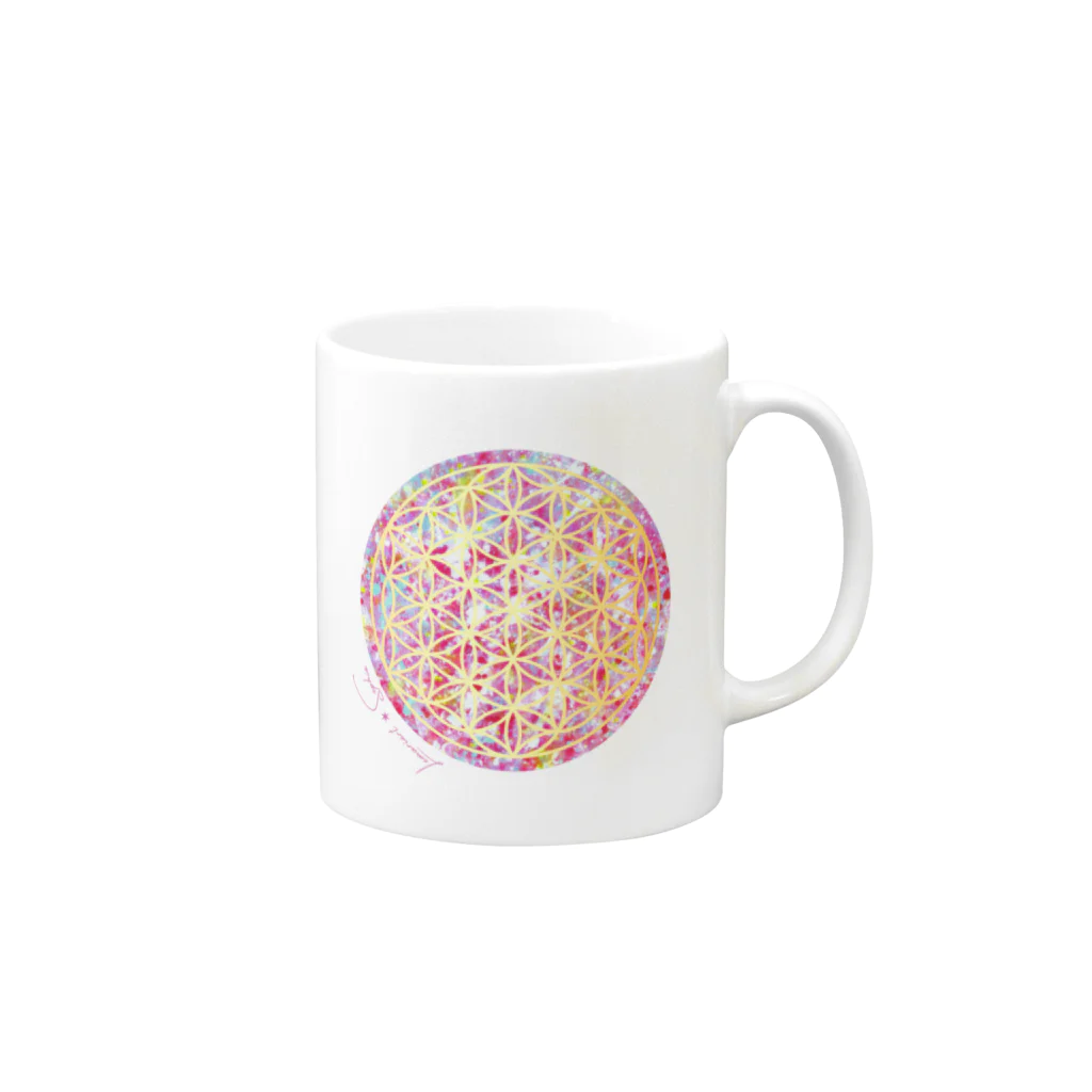 Lemuriart ✶ SophiaのFlower Passion Mug :right side of the handle