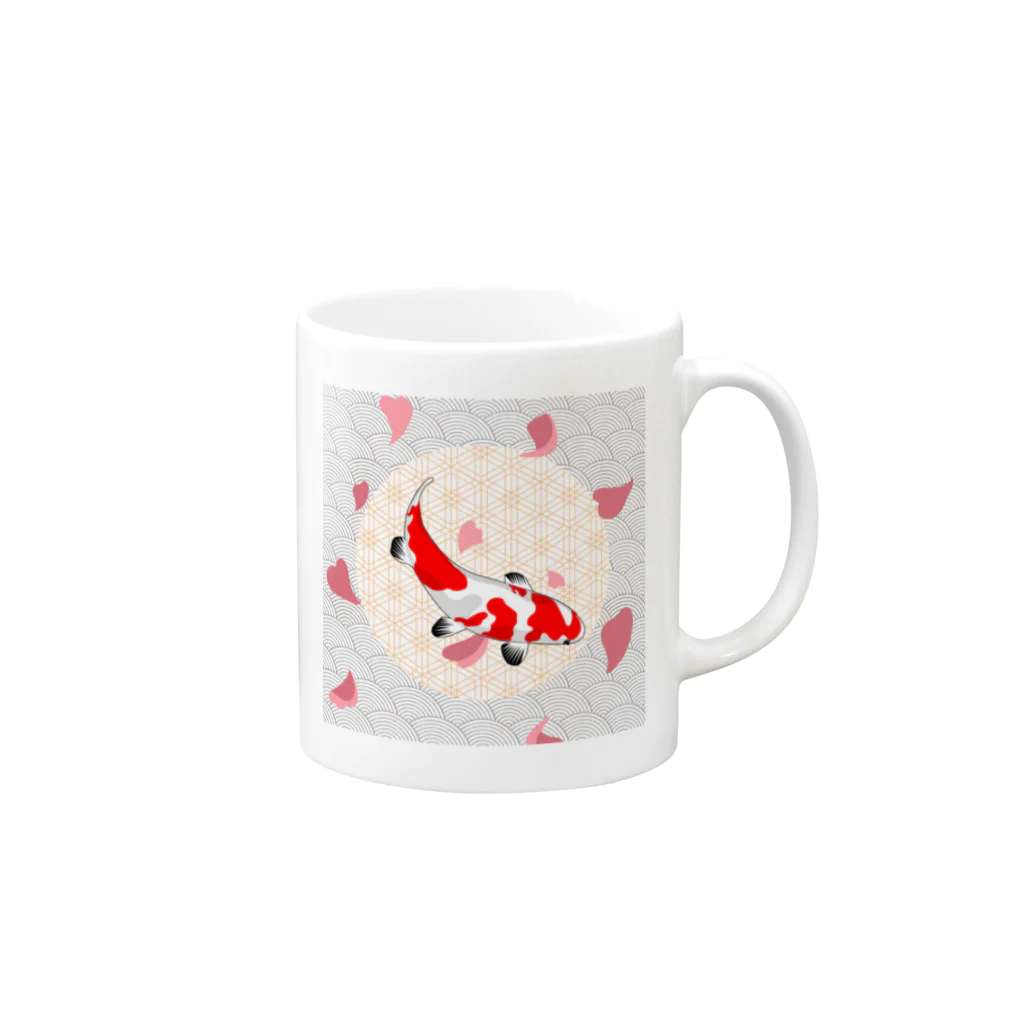 candy1063の鯉 Mug :right side of the handle