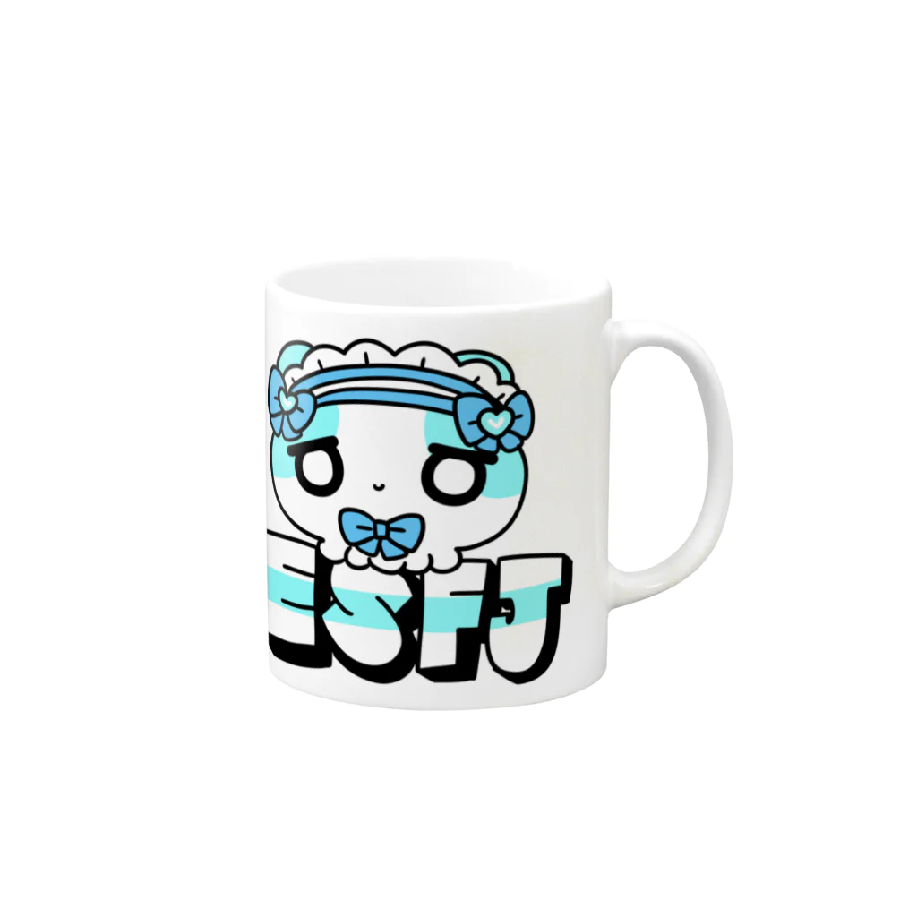 ムラサキゲジゲジのオンラインショップの16性格タコちゃんず ESFJ Mug :right side of the handle