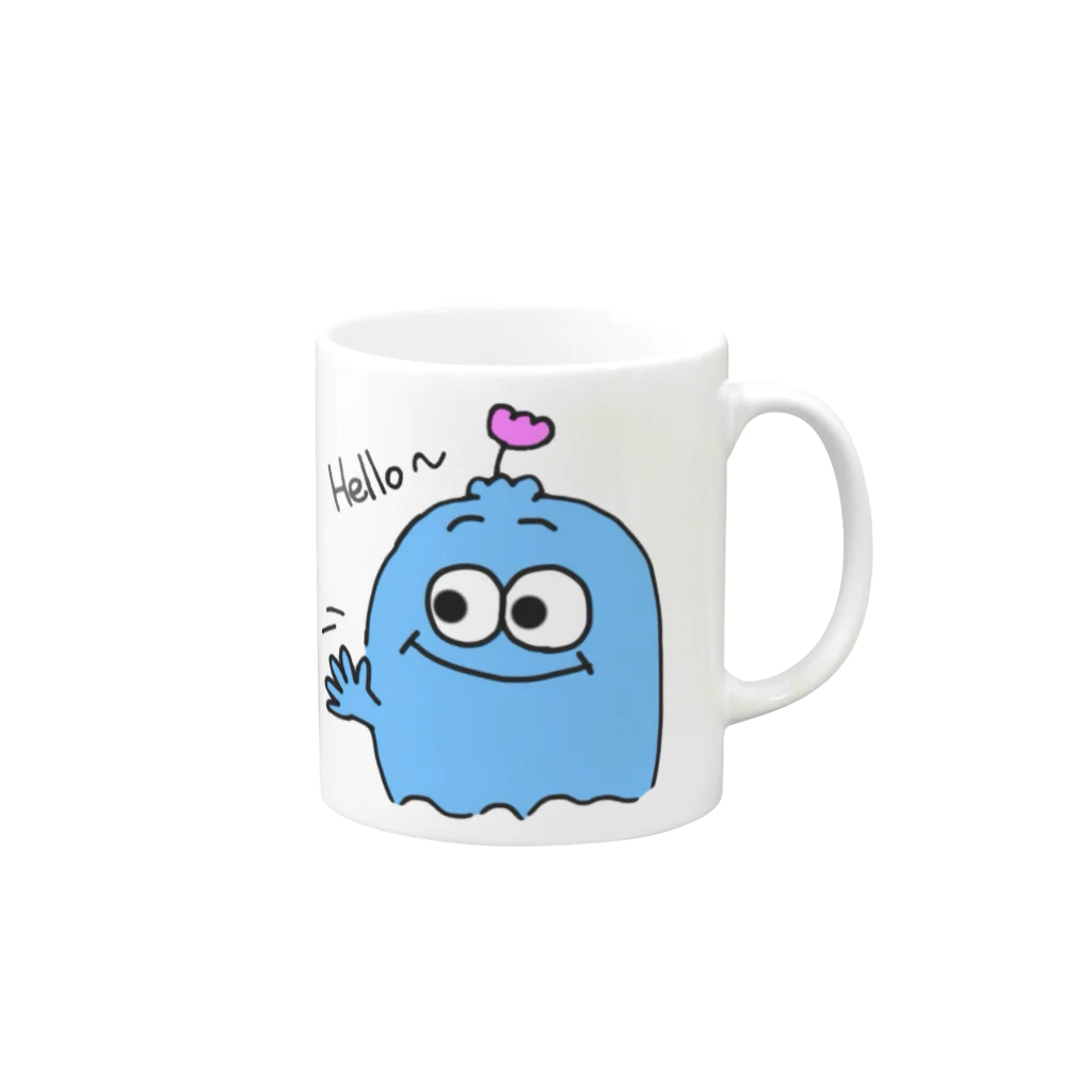 AnkoropiのニコぶるHello Mug :right side of the handle