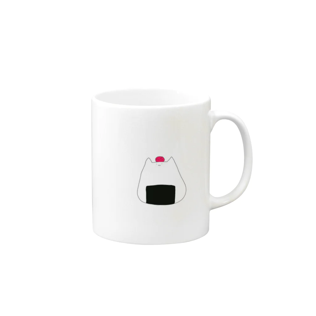 ぽにぽにのおにゃぎり Mug :right side of the handle