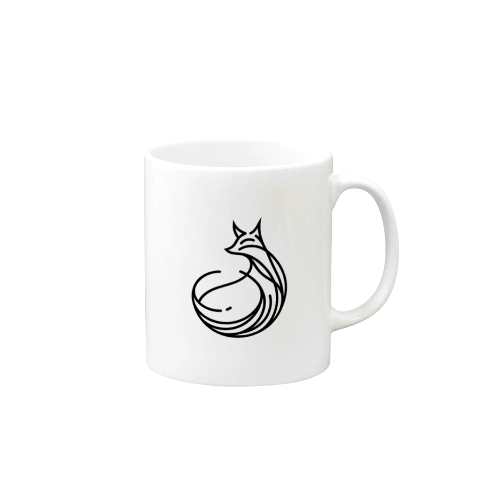 Bebezoの狐 Mug :right side of the handle