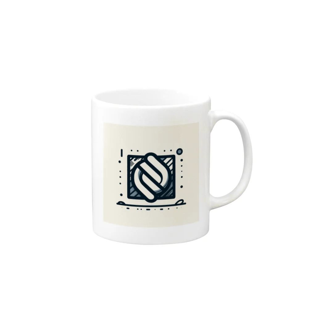 myojinのオリジナルパターン Mug :right side of the handle