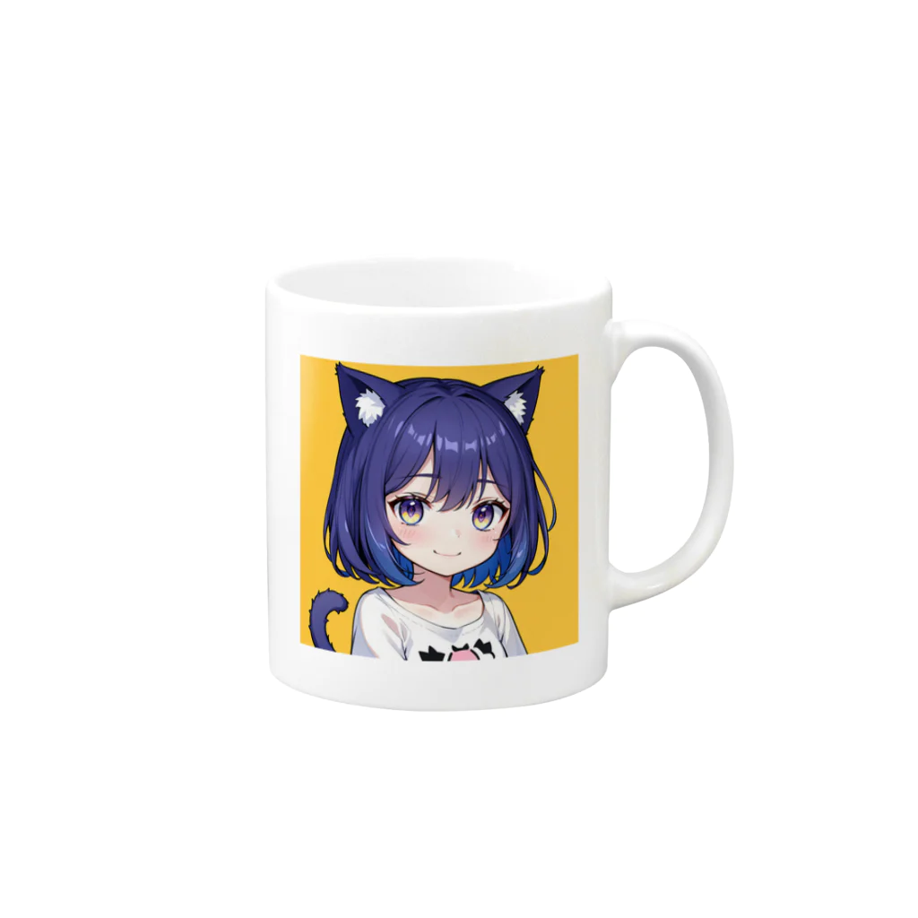 coco のcat girl Mug :right side of the handle