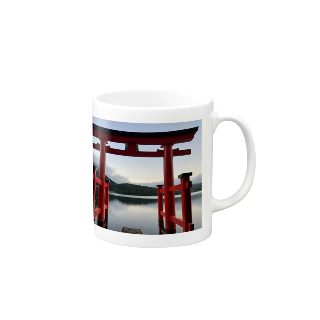 7NANA_HARUKAWA7の箱根の砦 Mug :right side of the handle