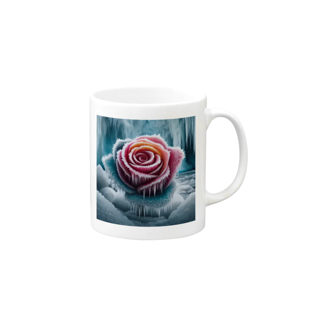 VeiledSageの氷の薔薇の秘密 Mug :right side of the handle